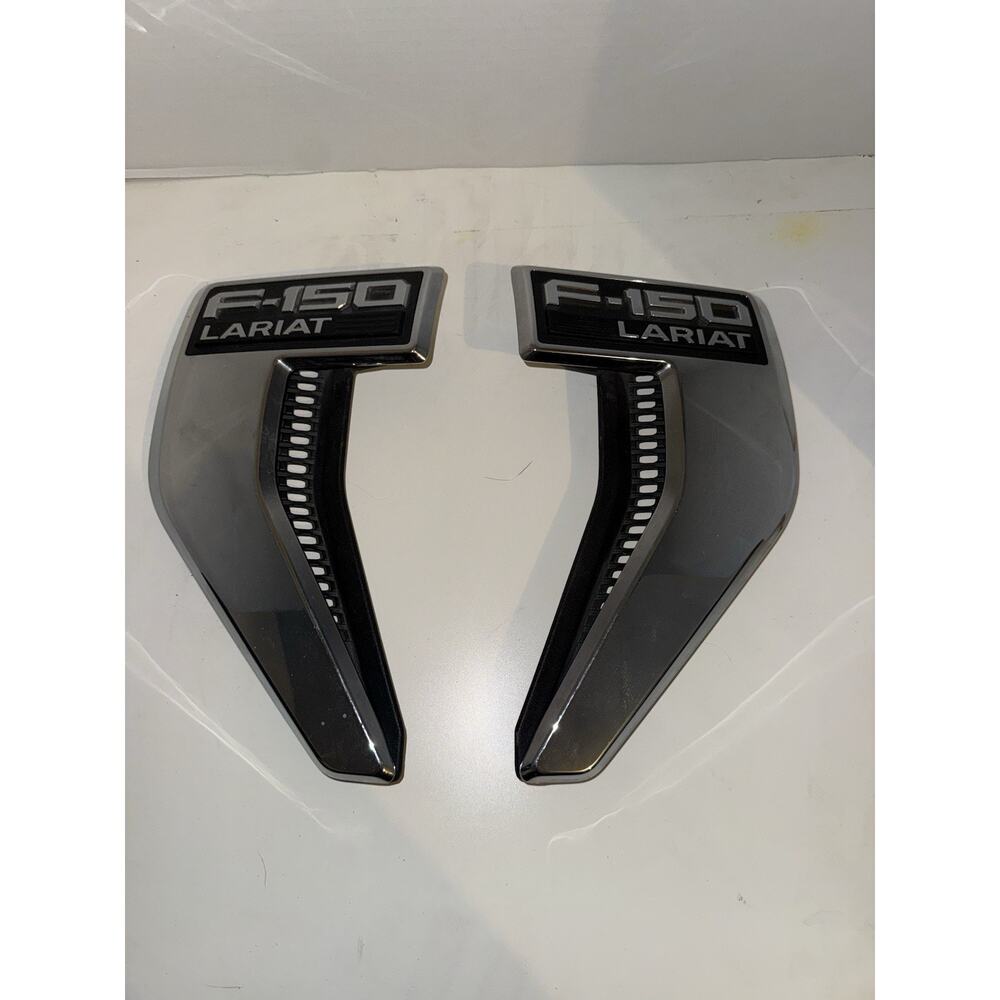 2021-2025 Ford F150 LARIAT SET Right & Left CHROME Fender Vent Emblem F-150 OEM